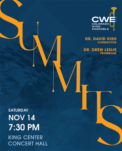 Summits Saturday, November 14<br />
King Center Concert Hall, 7:30 PM
